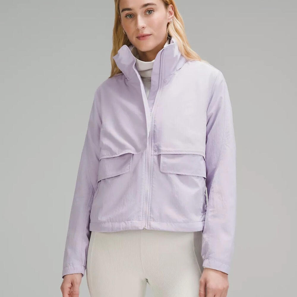 Purple lululemon raincoat- worn once only!